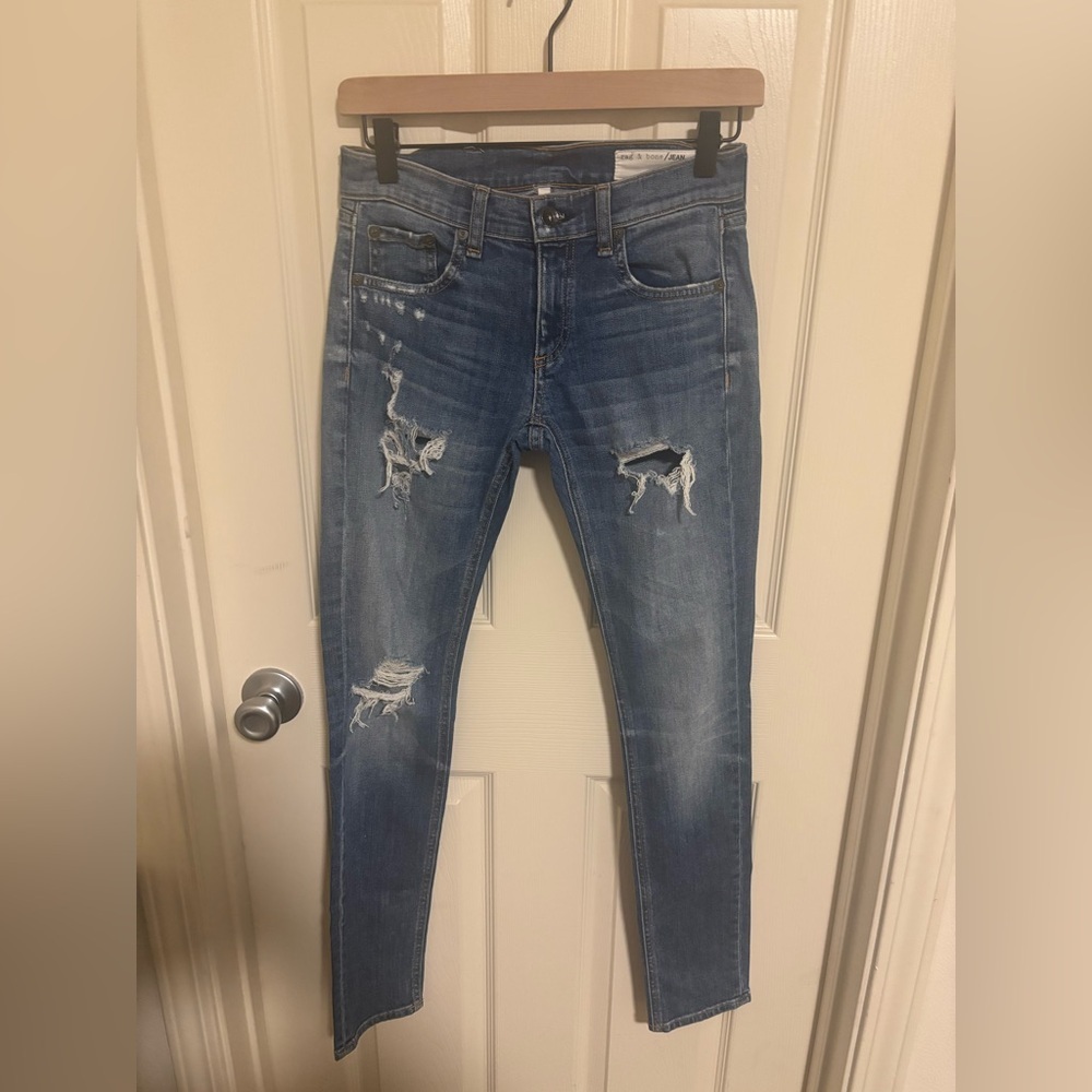 rag & bone Dre Relaxed Slim Jeans 90s ripped and worn denim - Picture 2 of 7